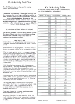 Salifert KH/Alkalinity Test Karbonat Hårdhed