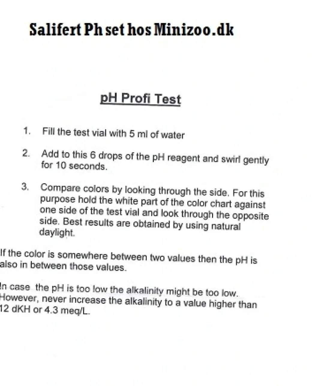 Salifert PH Test kit