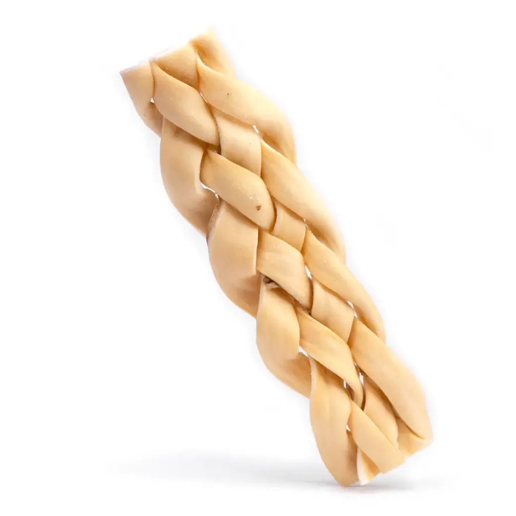 Snackit Gigant Flettet Oksehud 25 cm - Ekstra robust tyggeben