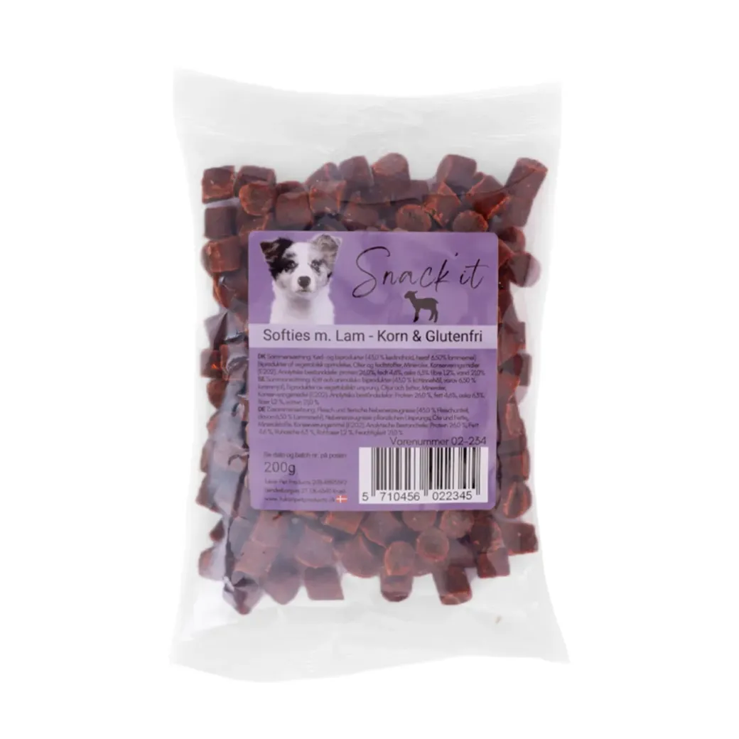 Softies med lam hundesnacks 200 g - Afbalanceret belønning med mild smag
