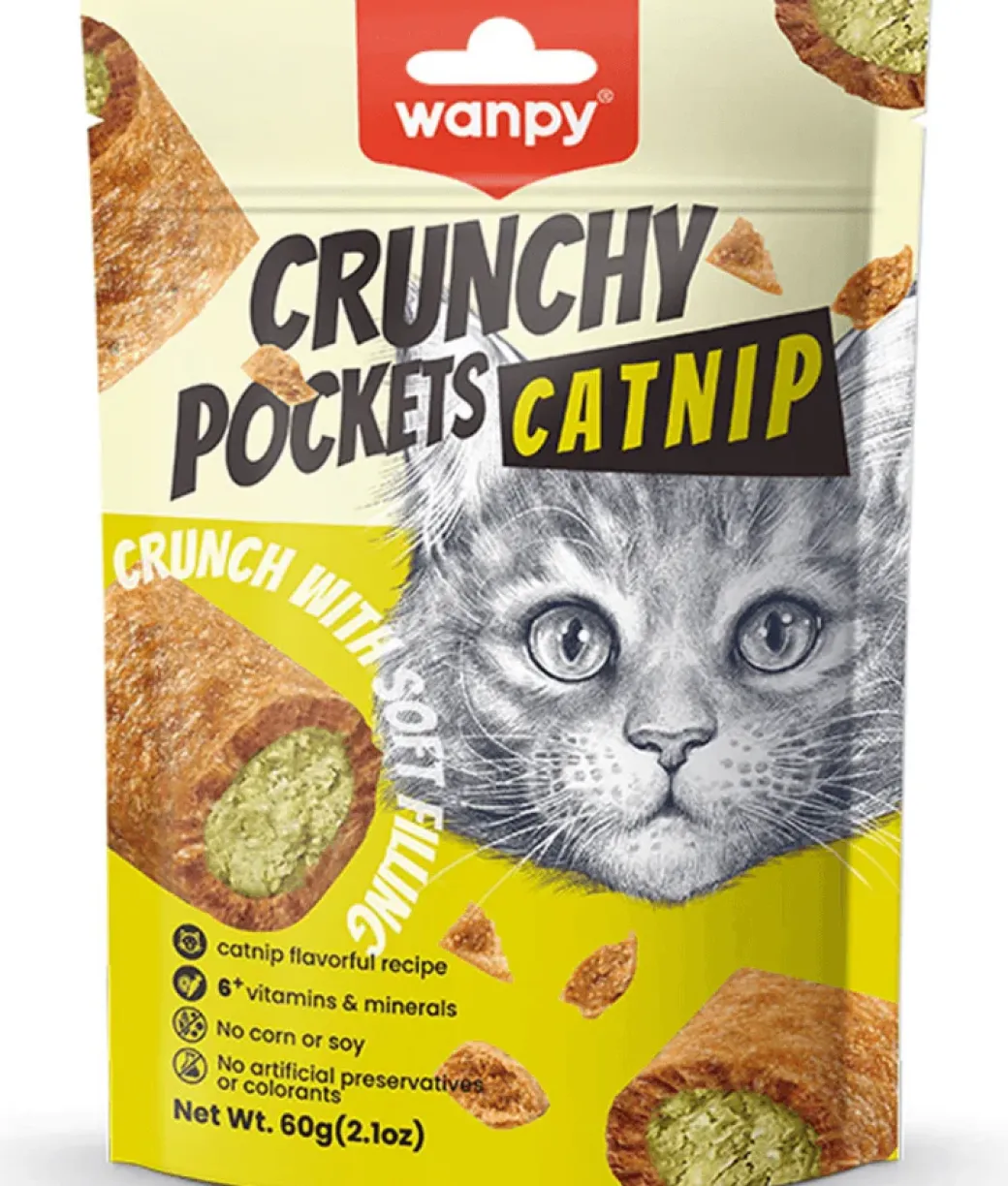 Wanpy Crunchy Pockets Catnip 60g