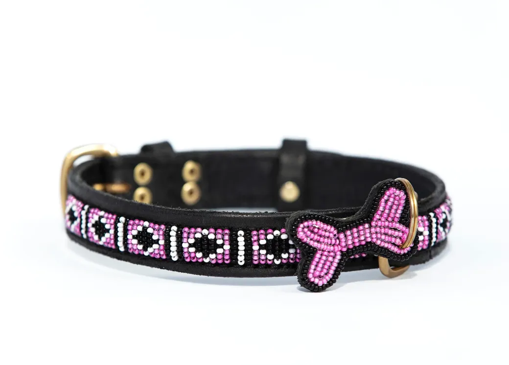 Zinj Rafiki Skinny Halsbånd Large Pink - bredde og støtte til større hunde